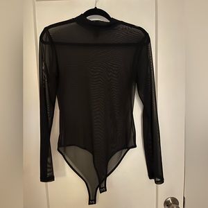 Black sheer body suit size large from forever 21